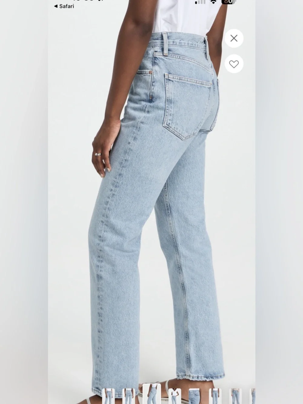 Agolde Lana Mid Rise Straight Jeans - Picture 2 of 7